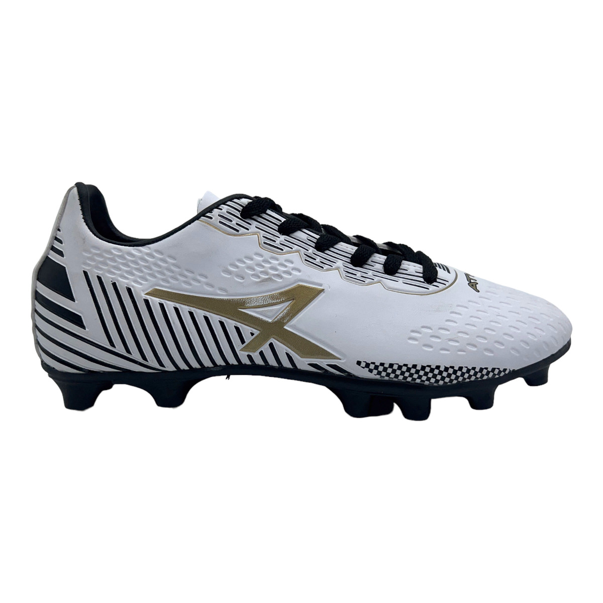 Zapatilla futbol11 WING CAMPO BLANCO- DORADO