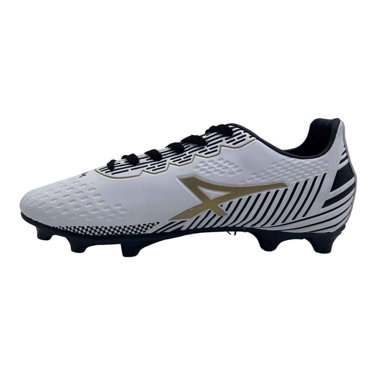 Zapatilla futbol11 WING CAMPO BLANCO- DORADO