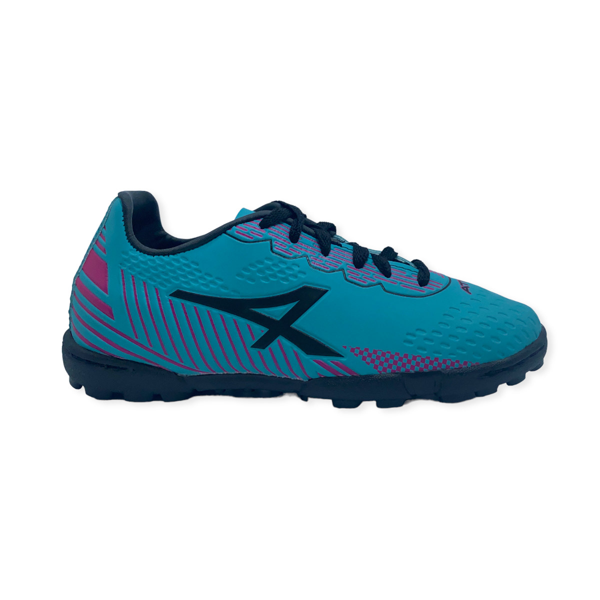 Zapatilla futbolf5 WING TF TURQUESA PINK
