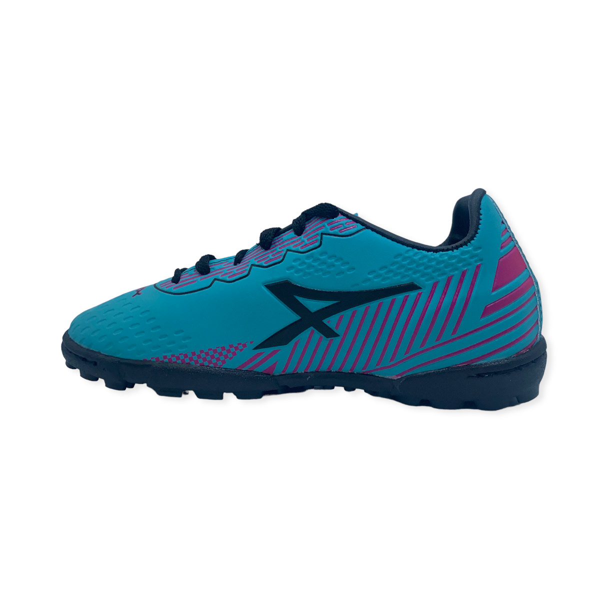 Zapatilla futbolf5 WING TF TURQUESA PINK