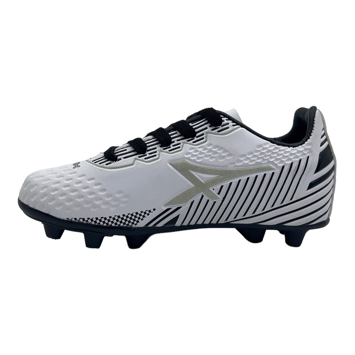 Zapatilla futbol 11 WING KIDS CAMPO BLANCO DORADO