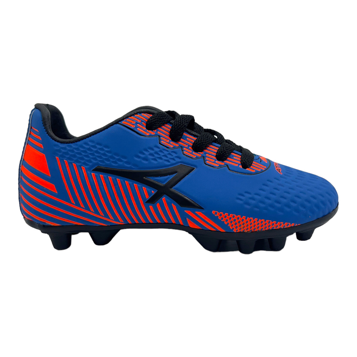 Zapatilla futbol 11 WING KIDS CAMPO AZUL NARANJA