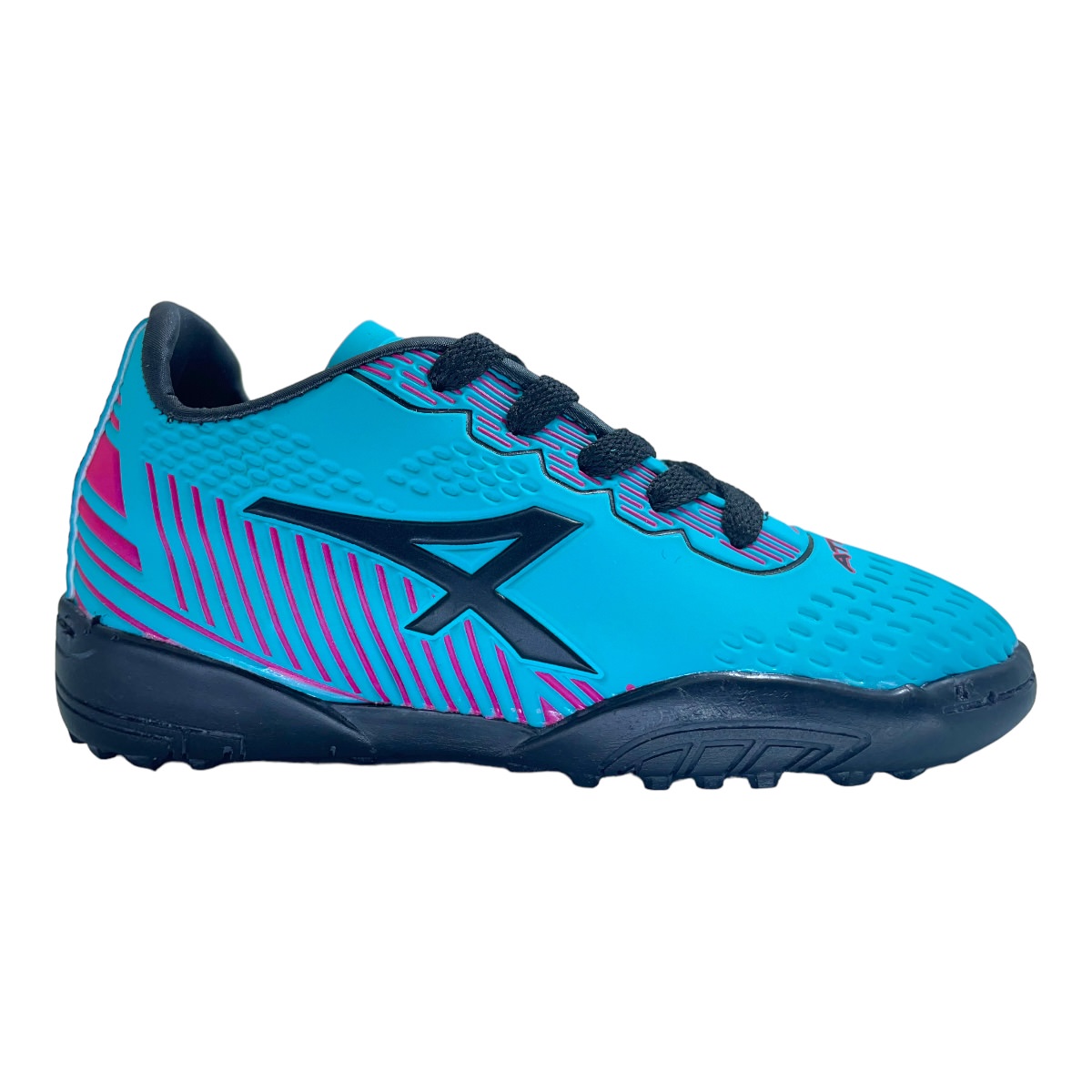 Zapatilla futbol f5 WING KIDS TF TURQUESA PINK