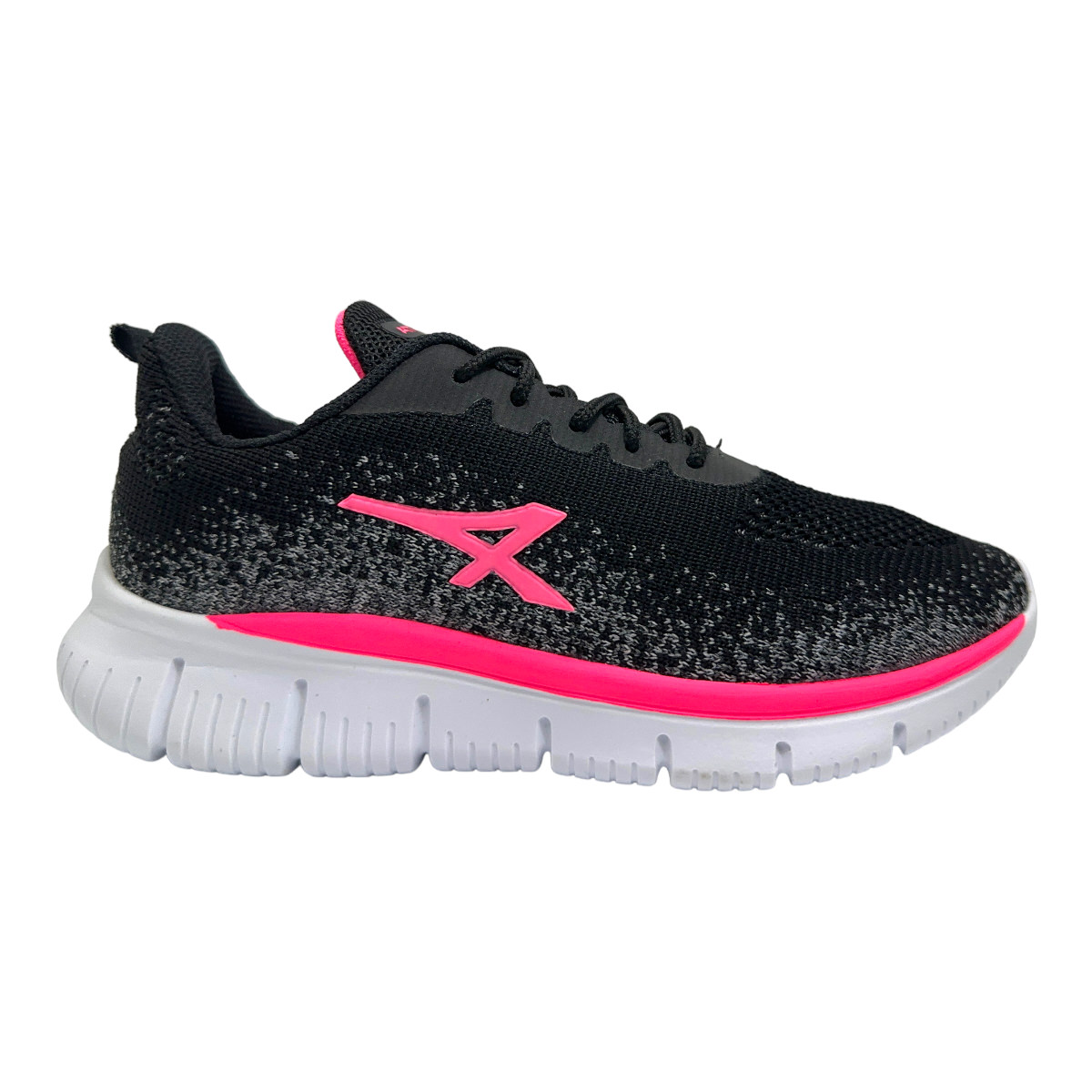 Zapatilla running FLEX DOTS CINZA ROSA