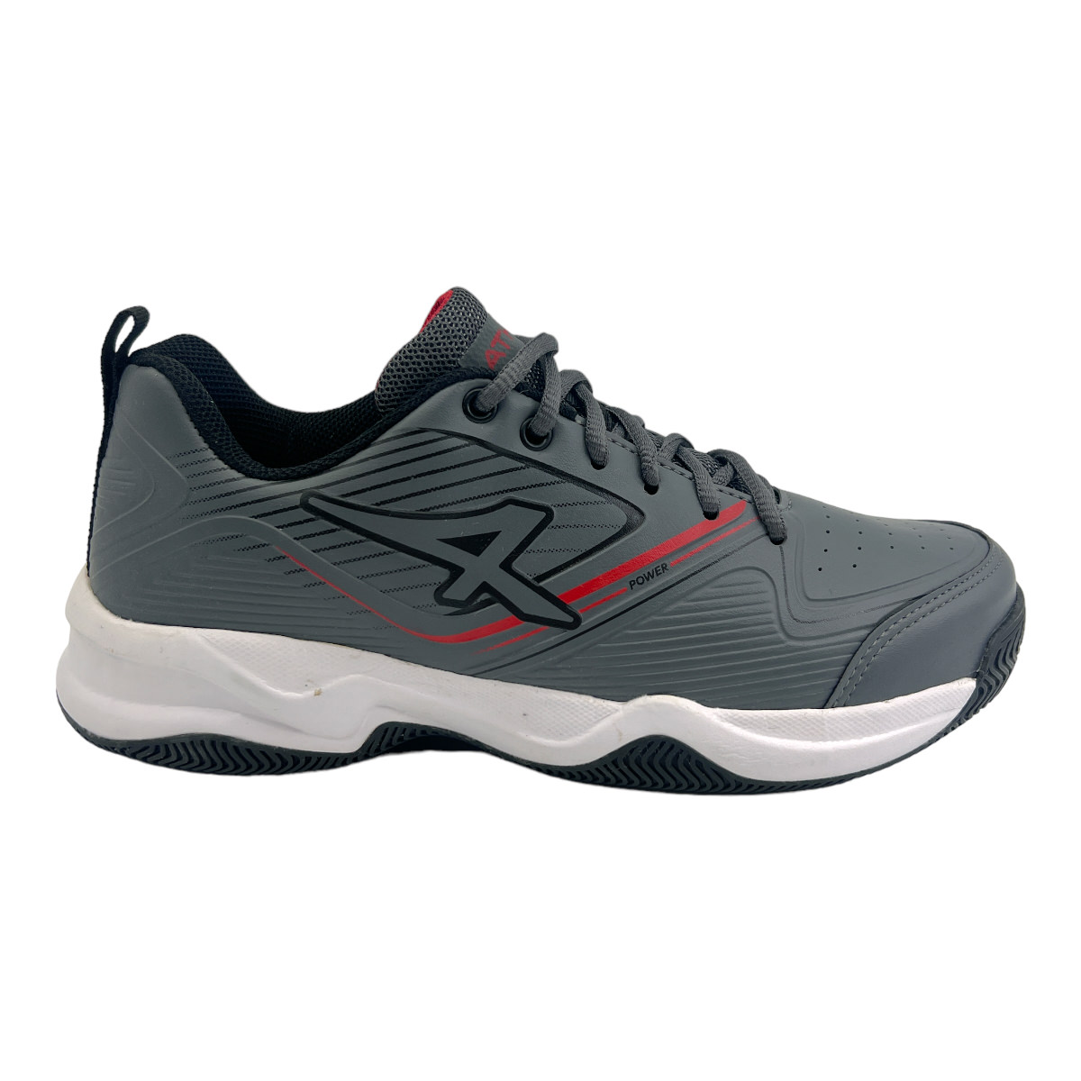 Zapatilla tenis POWER ACE GRAFITO  ROJO