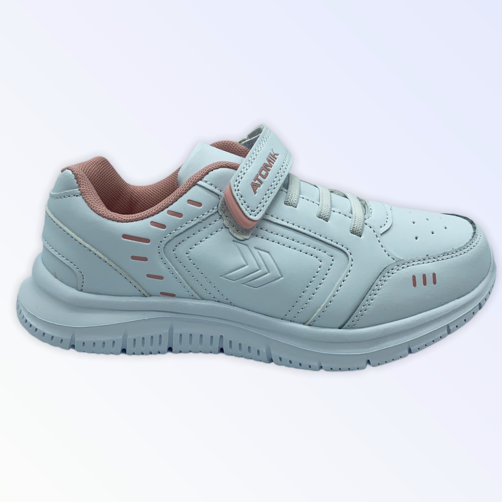 Zapatilla running MARSELLA VELCRO JR BL-ROSA