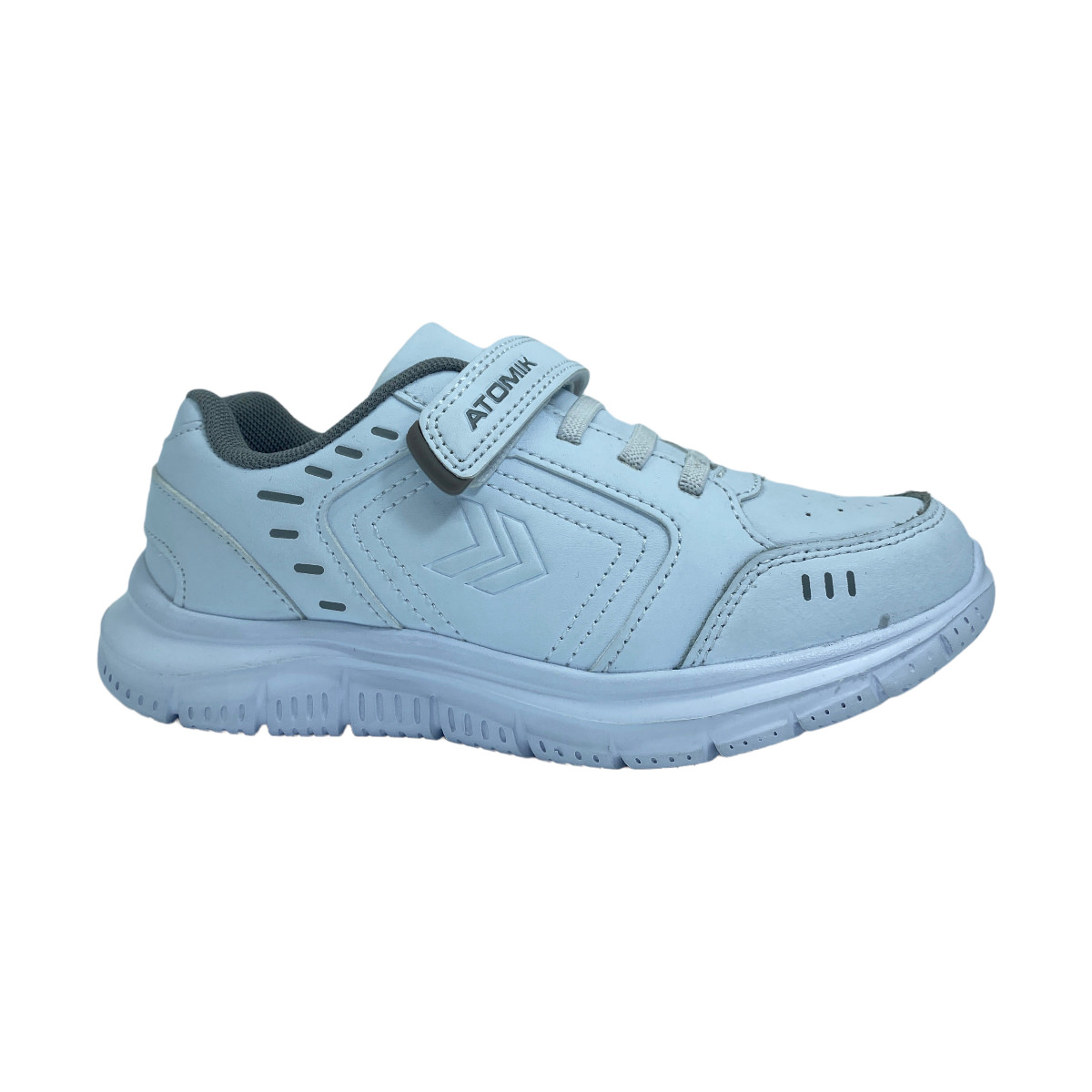 Zapatilla running MARSELLA VELCRO JR BLANCO-GRIS