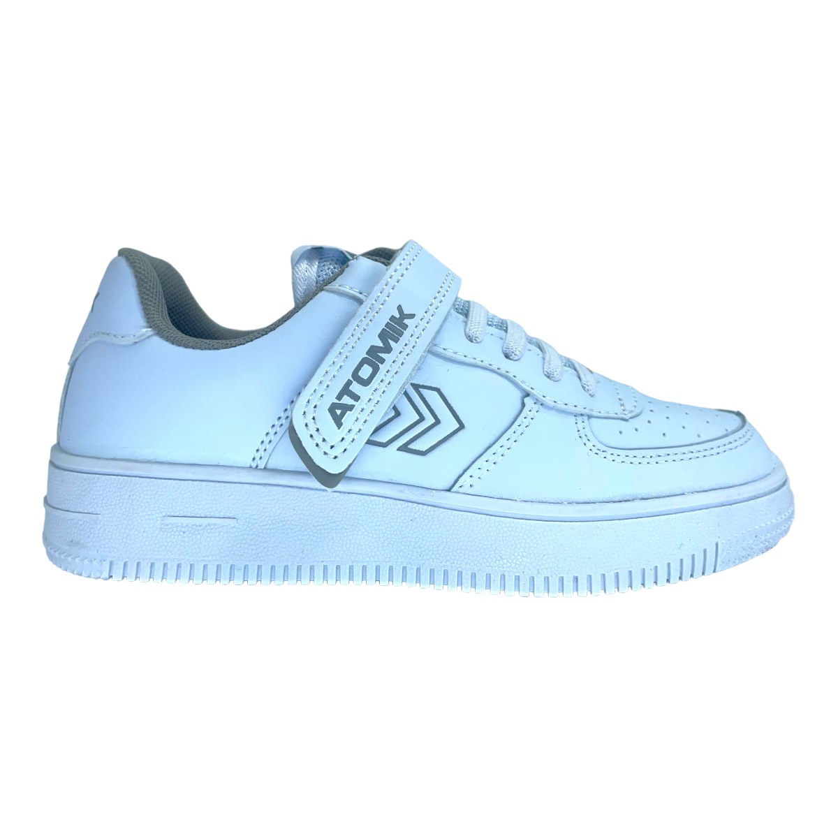 Zapatilla urbano CAMBRIDGE JR VELCRO BLANCO-GRIS