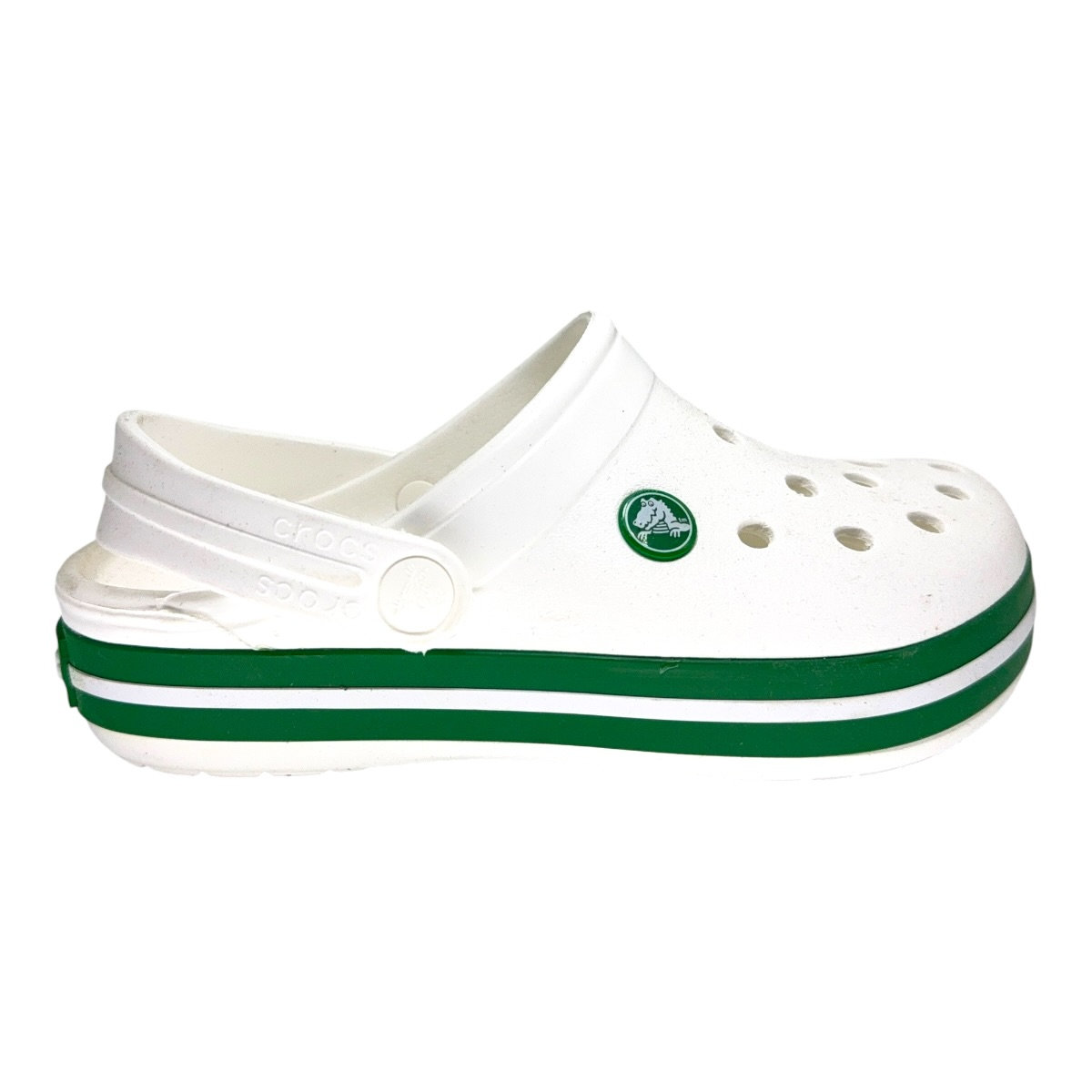 Calzado verano CROCBAND KIDS WHITE GREEN IVY