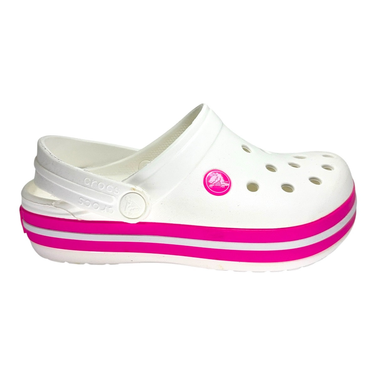 Calzado verano CROCBAND KIDS WHITE PINK CRUSH