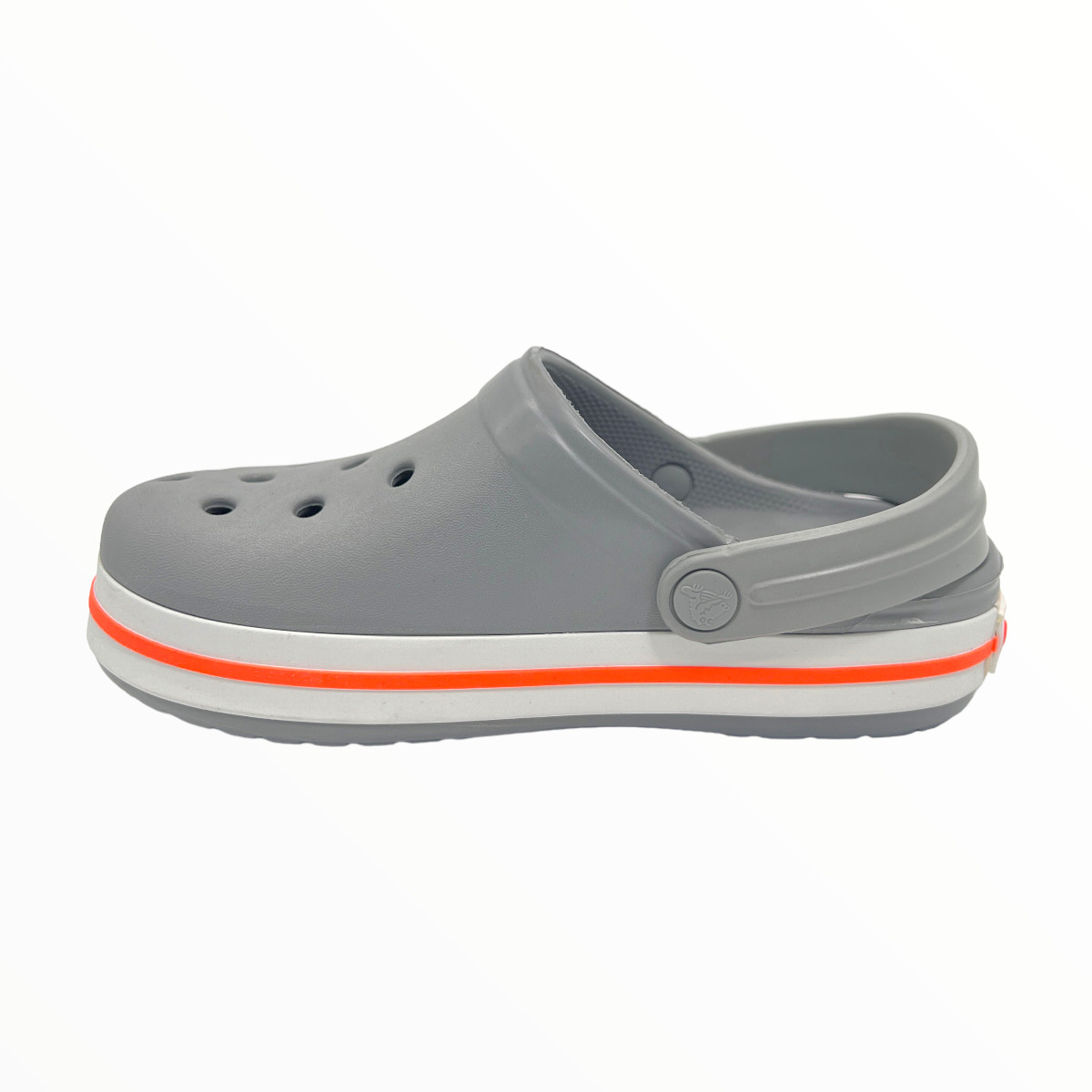 Calzado verano CROCBAND KIDS LIGTH GREY-CORAL
