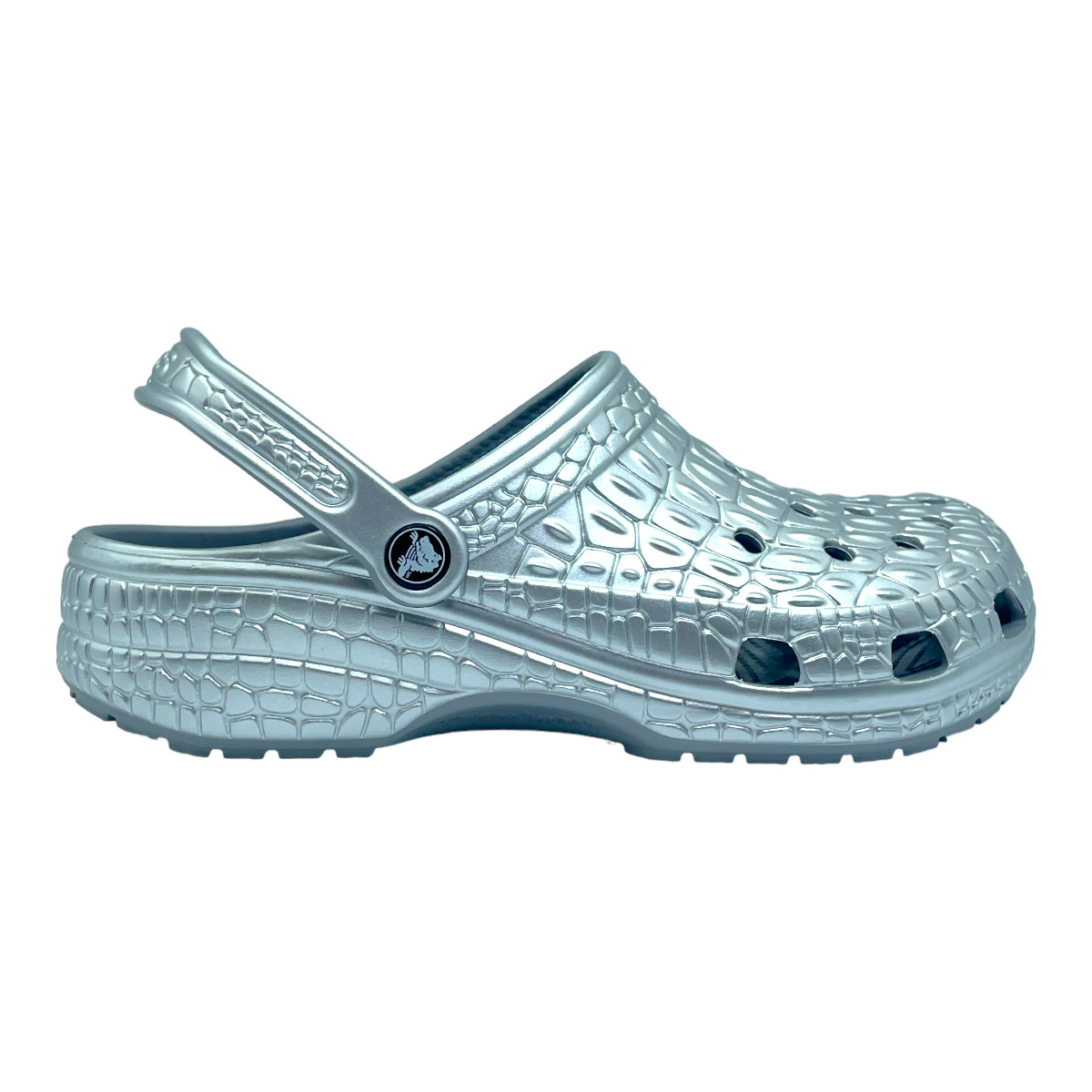 Calzado verano CLASSIC METALLIC CROCSKIN CLOG SILVER
