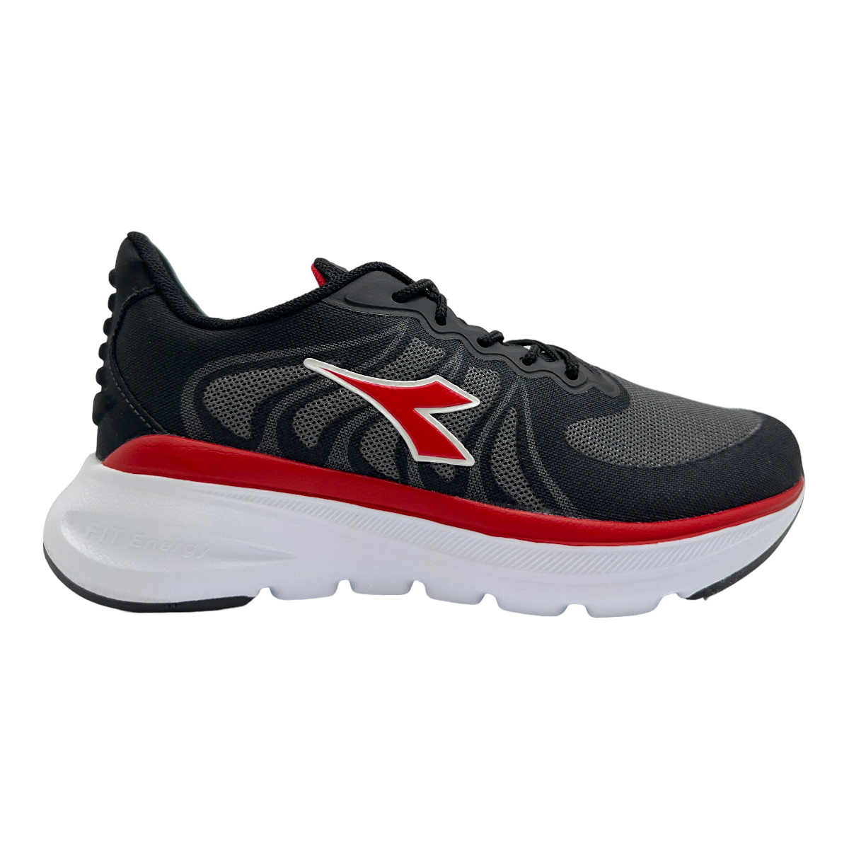 Zapatilla running ORVIETO GRAFITO  ROJO