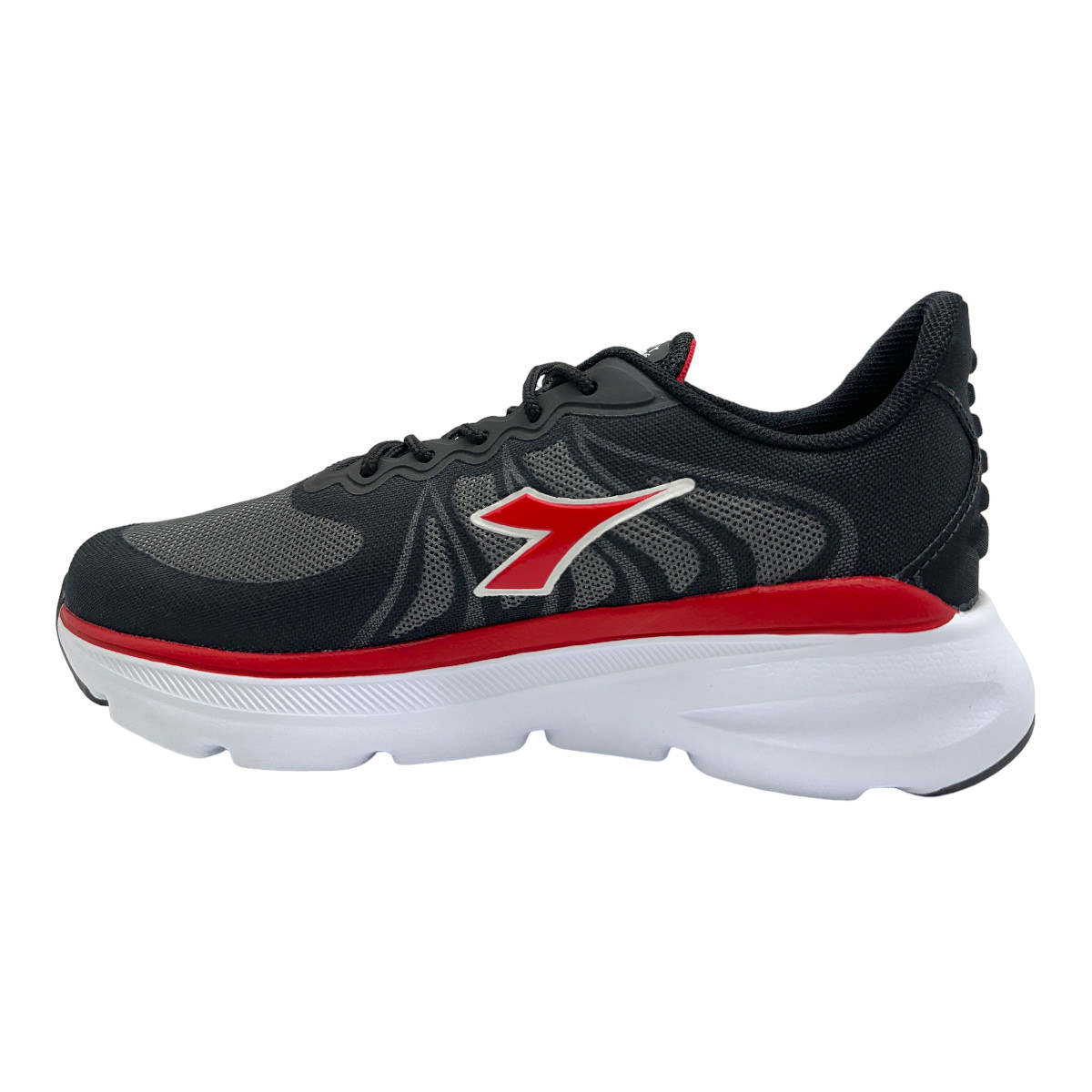 Zapatilla running ORVIETO GRAFITO  ROJO
