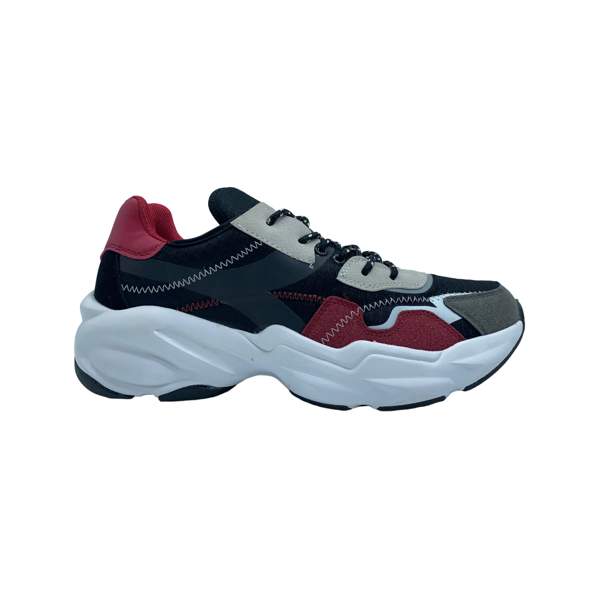Zapatilla urbano VITERBO  GRIS ROJO