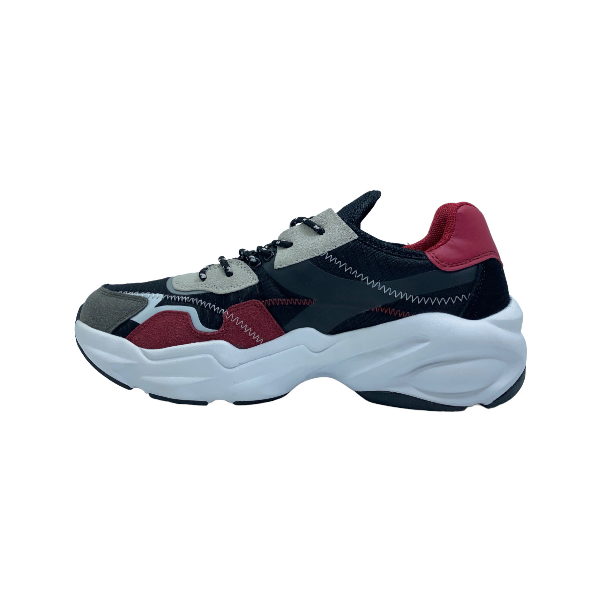 Zapatilla urbano VITERBO  GRIS ROJO
