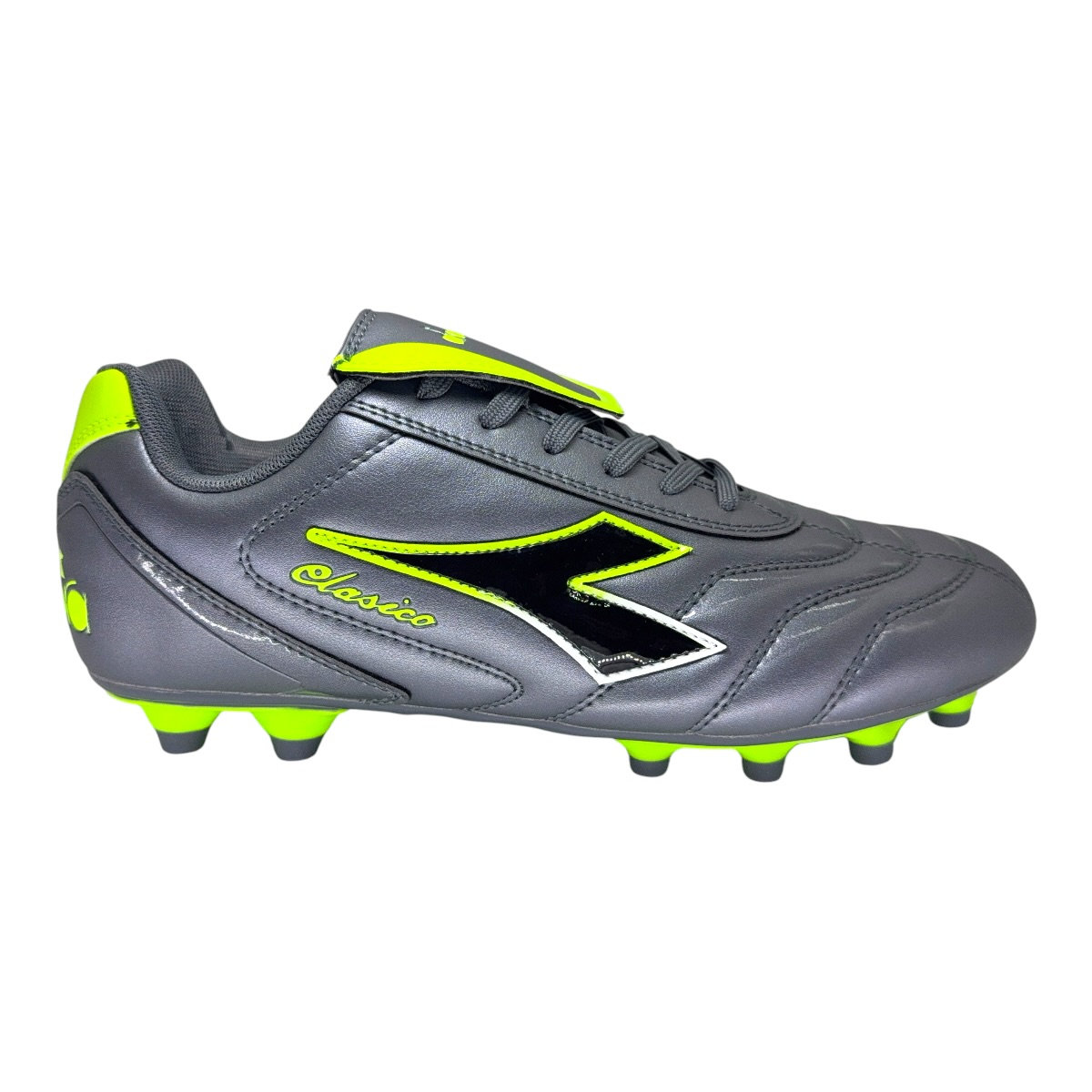 Zapatilla futbol11 CLASICO GRIS VERDE