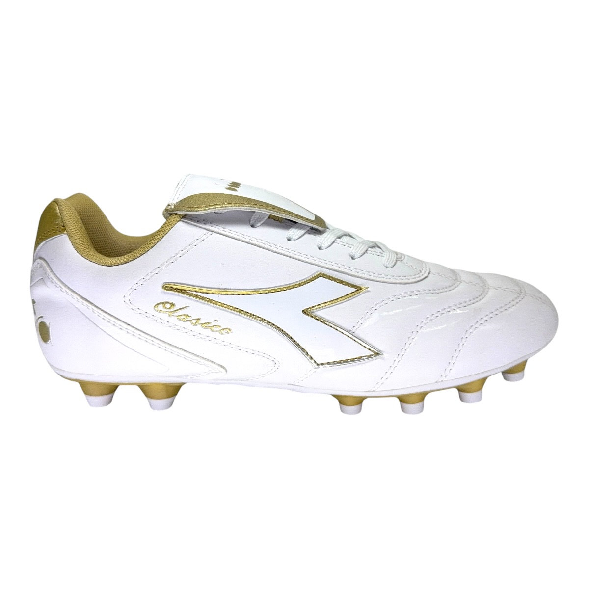 Zapatilla futbol11 CLASICO BLANCO ORO