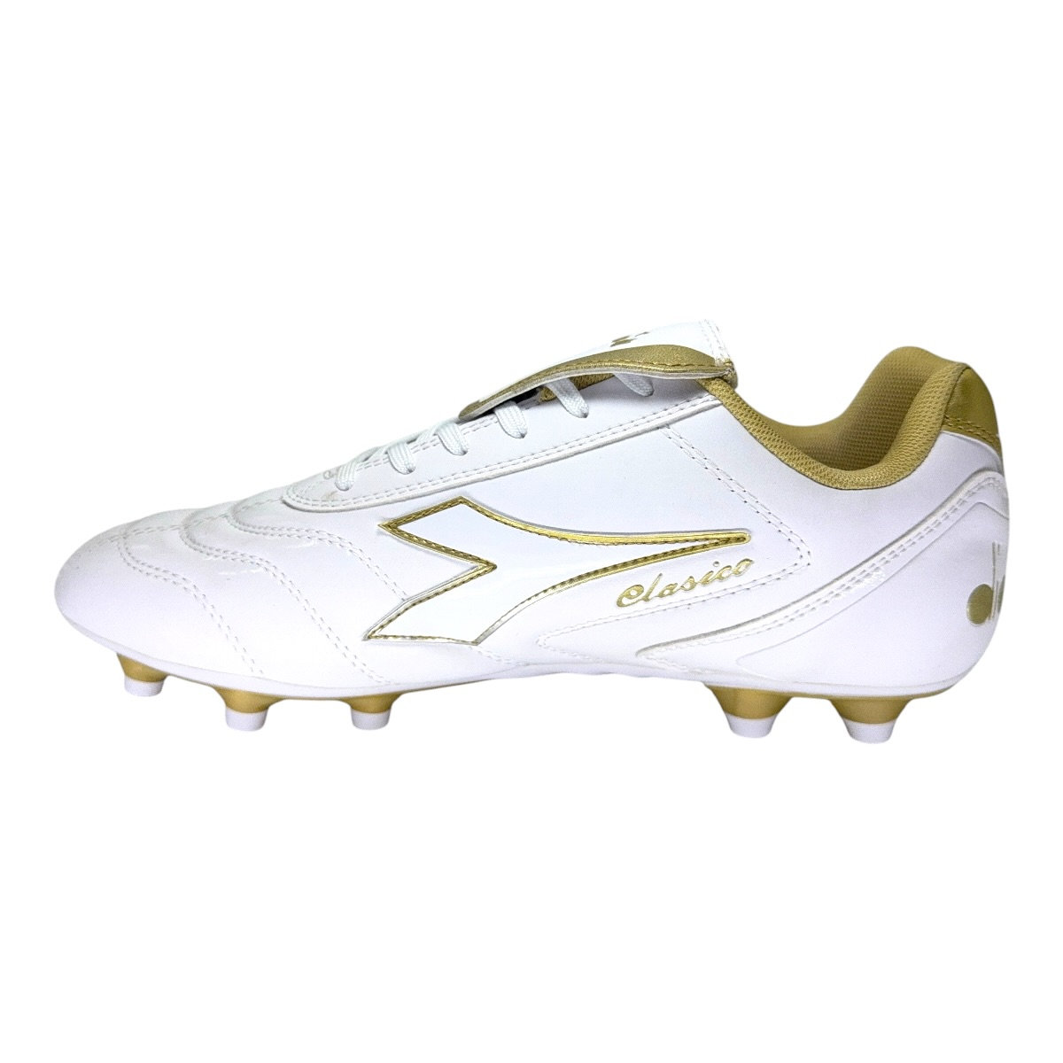 Zapatilla futbol11 CLASICO BLANCO ORO