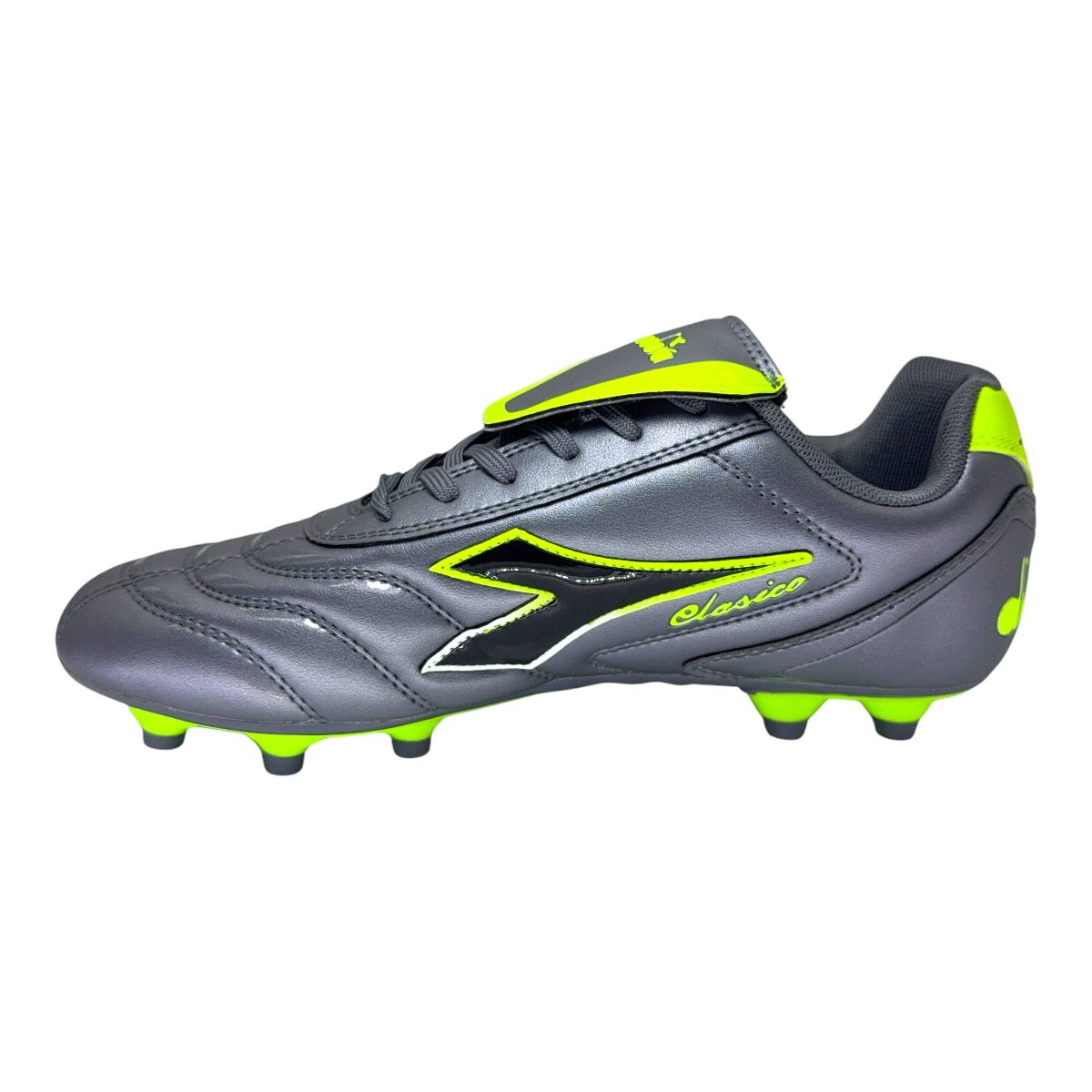 Zapatilla futbol11 CLASICO GRIS VERDE