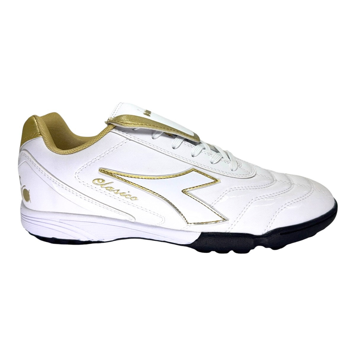 Zapatilla futbolf5 CLASICO TF BLANCO ORO