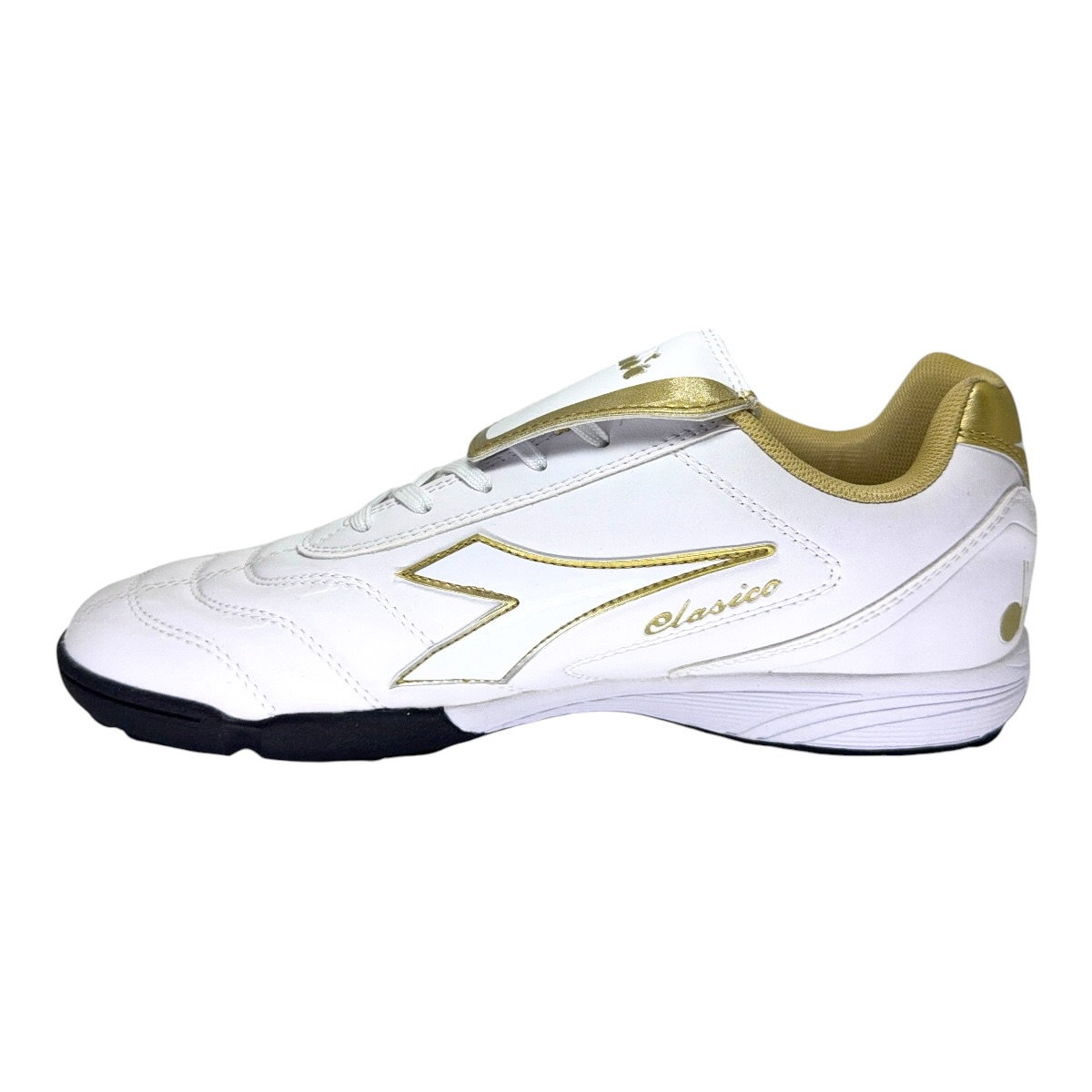Zapatilla futbolf5 CLASICO TF BLANCO ORO