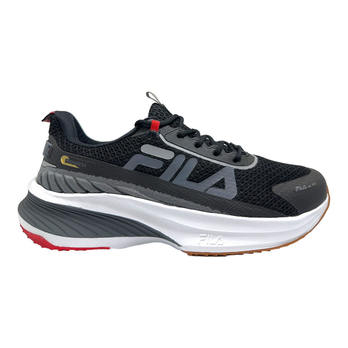 Zapatilla running PROGRESS  GRAFITO ROJO