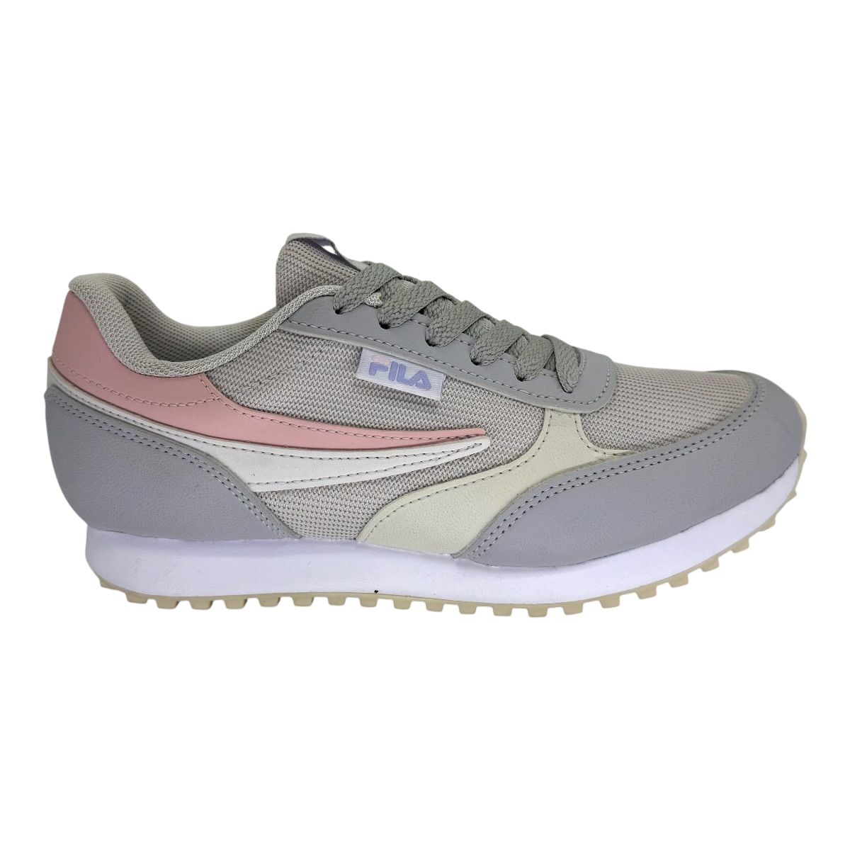 Zapatilla urbano RENNO CLASSIC PLATA BLANCO ROSA