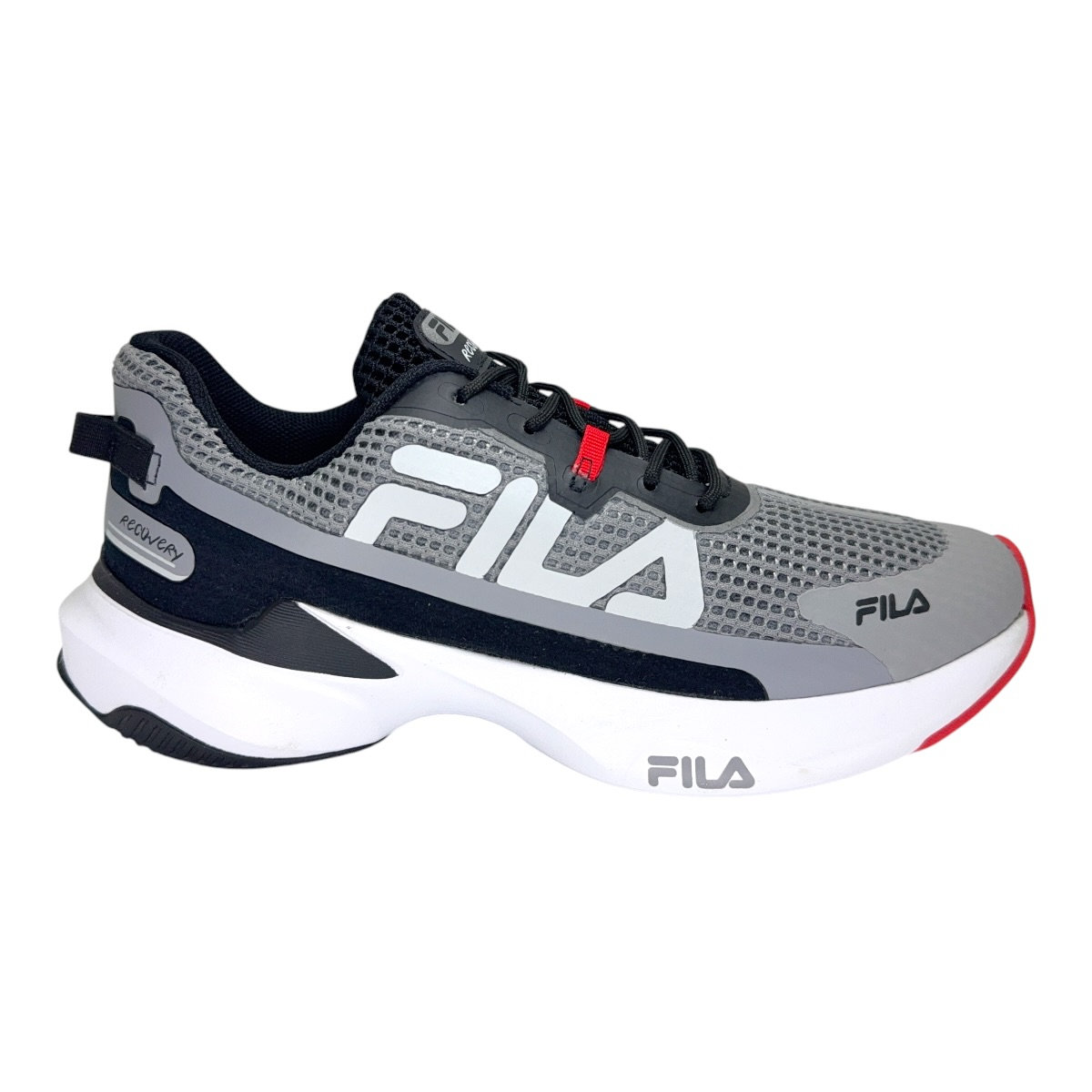 Zapatilla running RECOVERY GRIS NEG ROJO