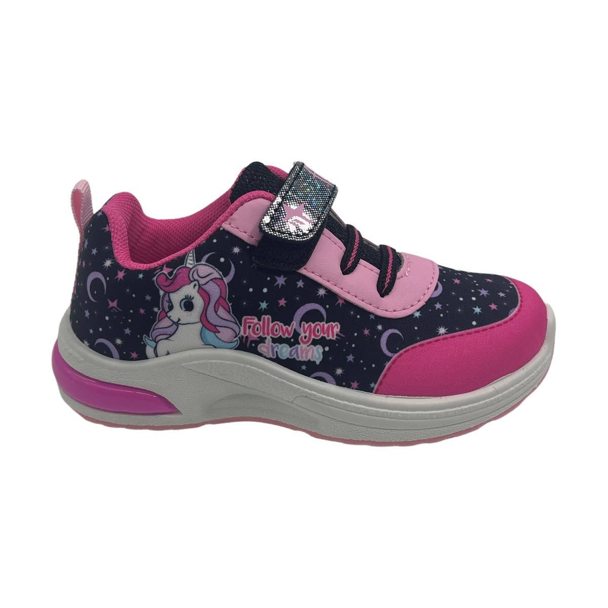 Zapatilla urbano POP UNICORNIO NEG ROSA