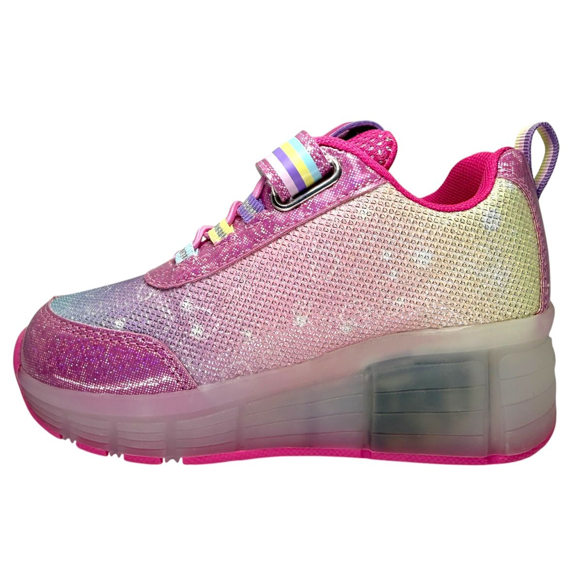 Zapatilla urbano SHINY RAINBOW ROSA