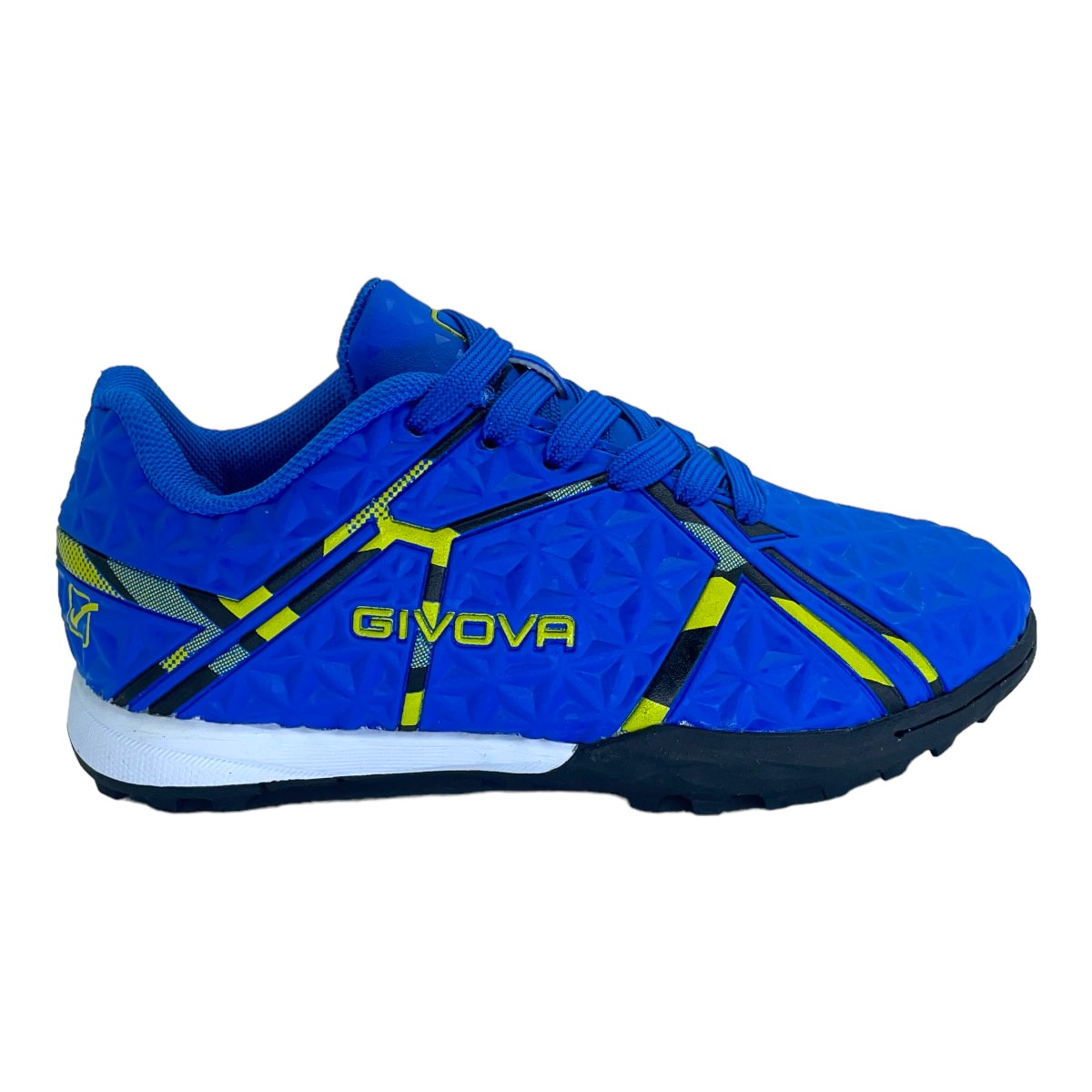 Zapatilla futbol 11 SCUDETTO TF K1 KIDS TURF BLUE YELLOW
