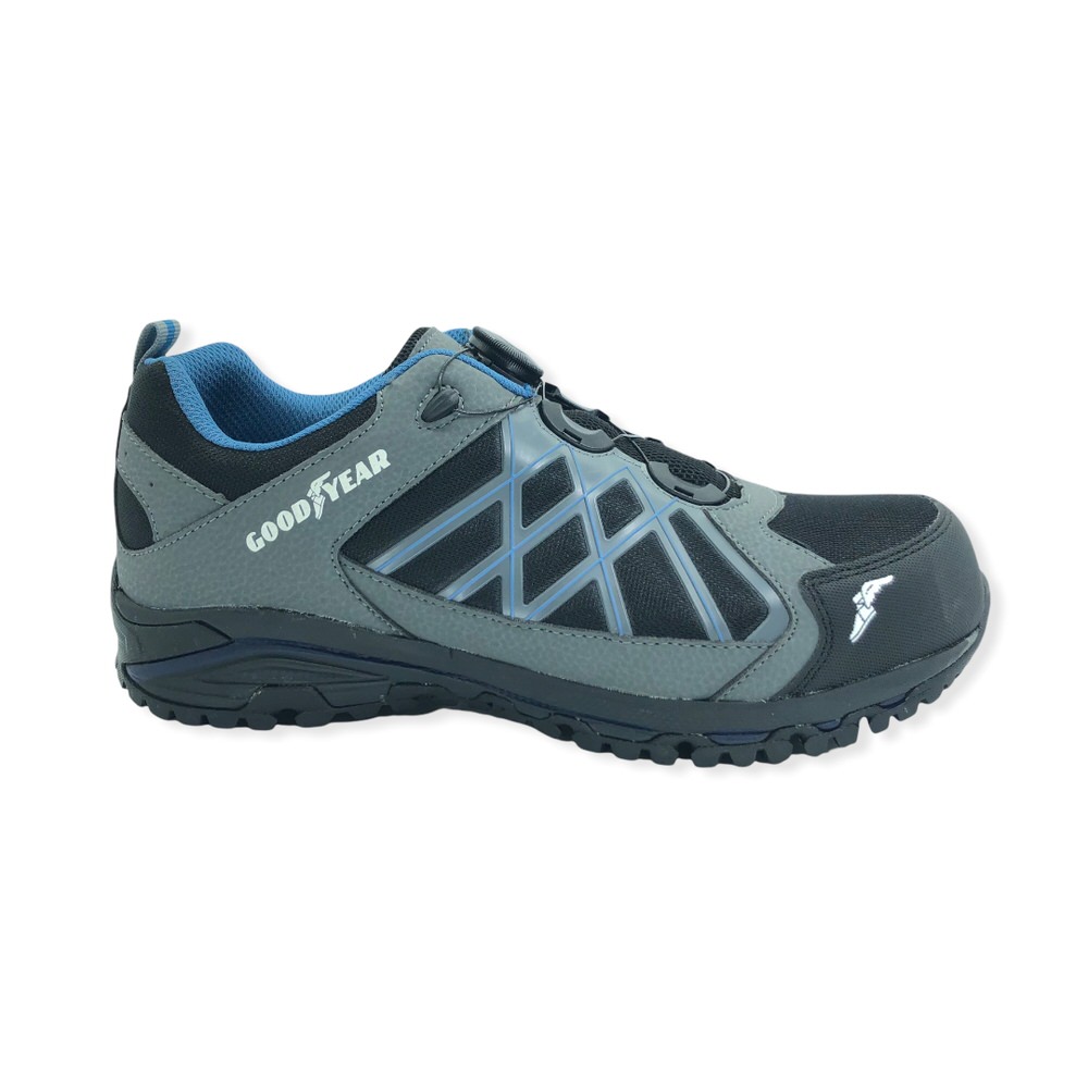 Zapatilla trekking OUTDOOR PUNT REFORZ C/RUEDITA GRIS-NEG-AZ
