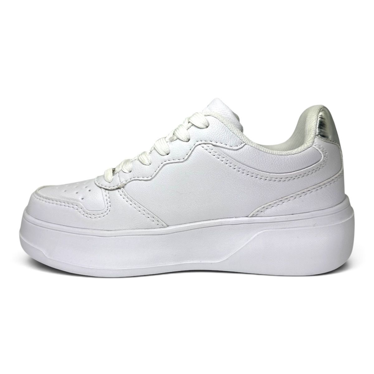 Zapatilla urbano PLATAFORMA BARI BLANCO PLATA