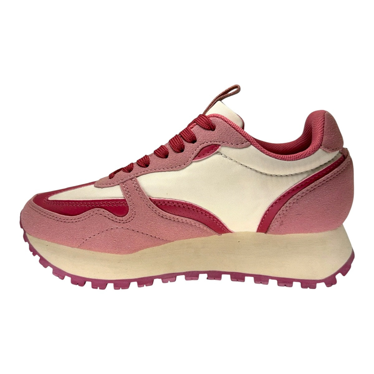 Zapatilla urbano LOGO ARWIKAW 2 BEIGE RED PINK