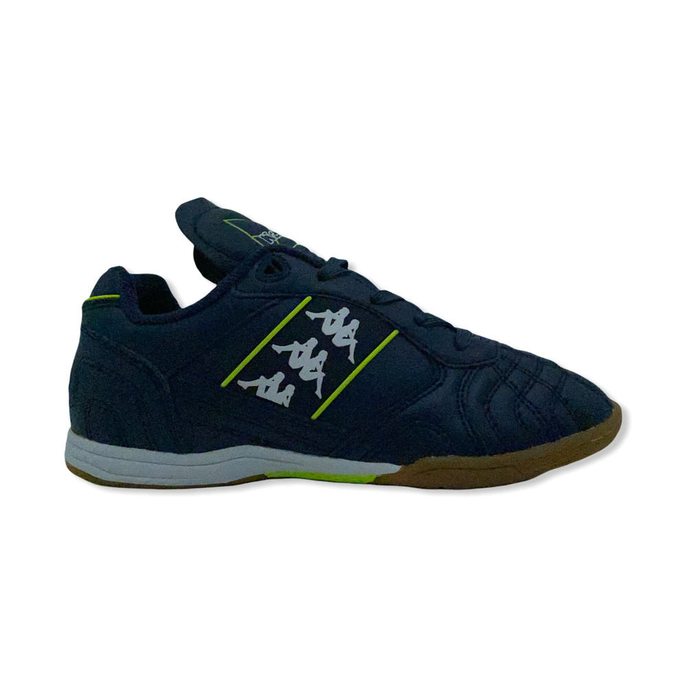 Zapatilla futsal KOMPO IC GRAY BLUE INDIGO-GREEN LIME