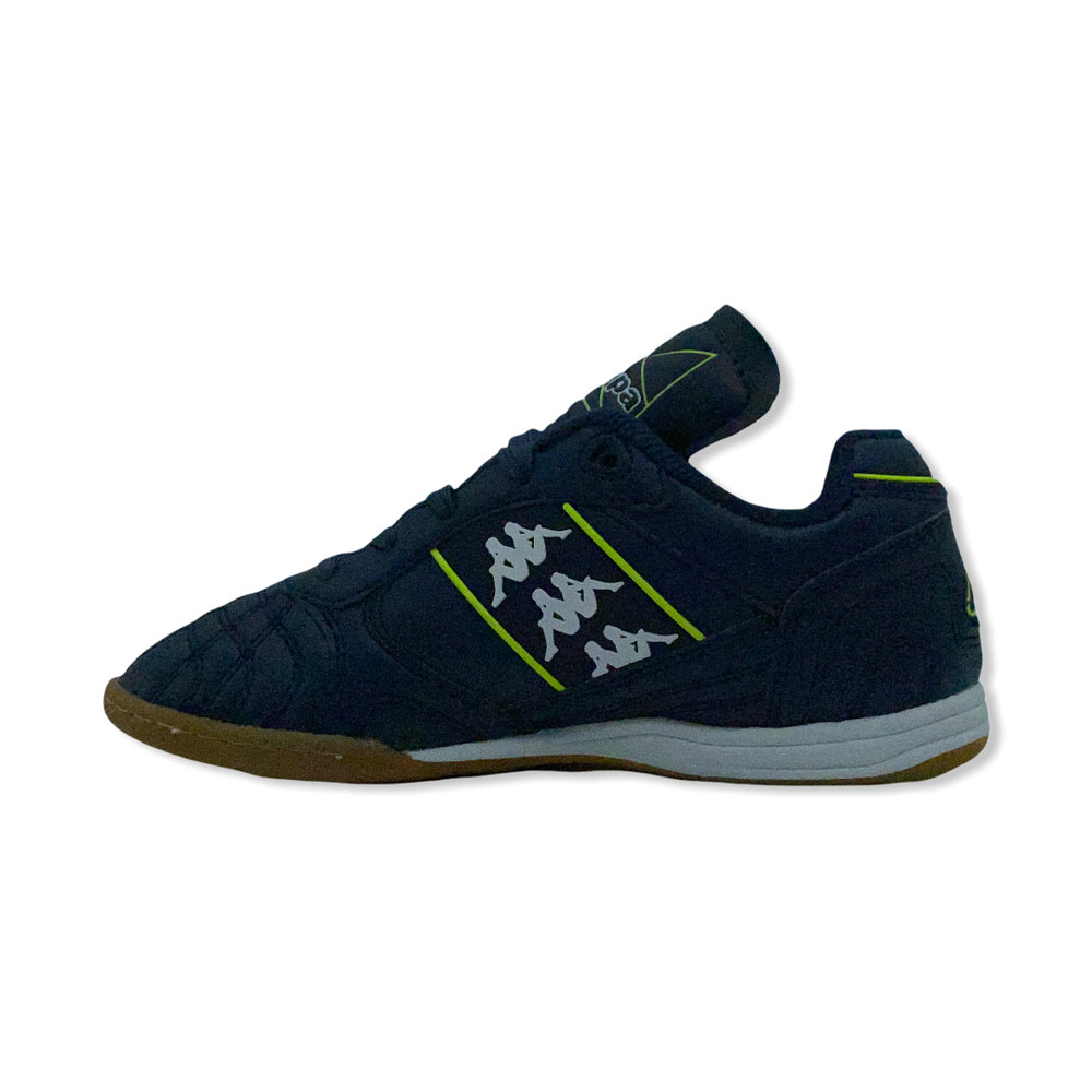 Zapatilla futsal KOMPO IC GRAY BLUE INDIGO-GREEN LIME