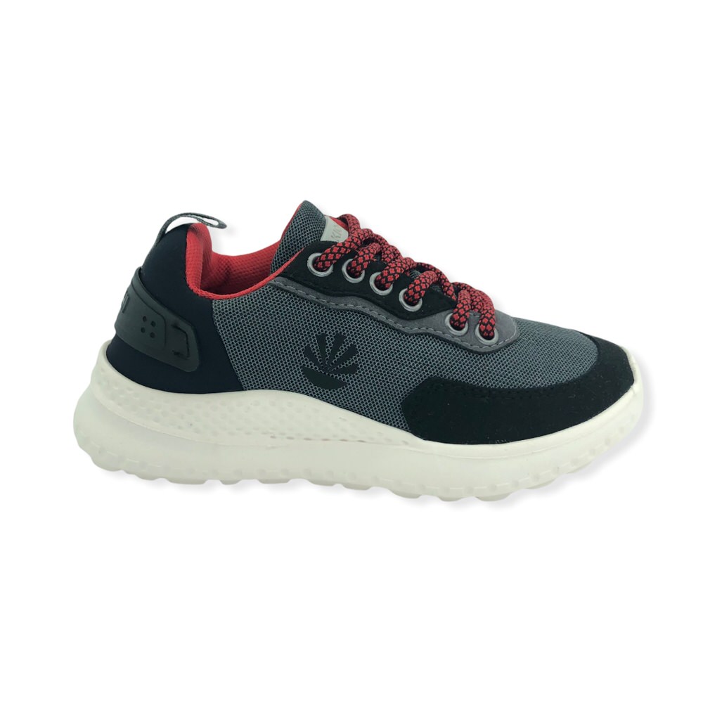 Zapatilla urbano YUKE GRIS ROJO