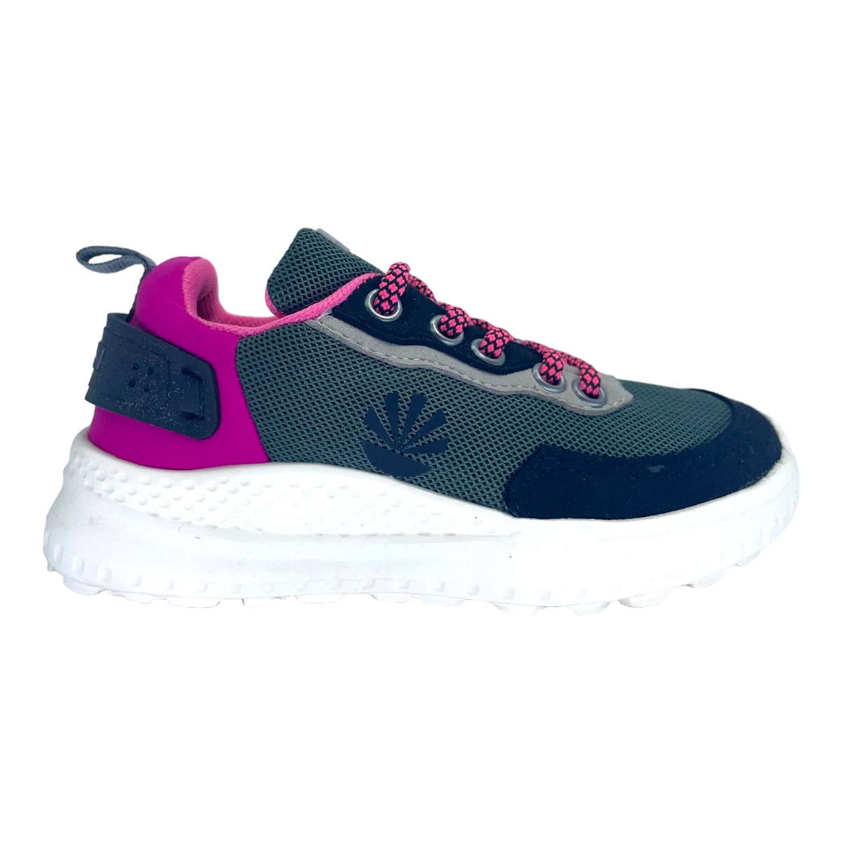 Zapatilla running YUKE GRIS FUCSIA