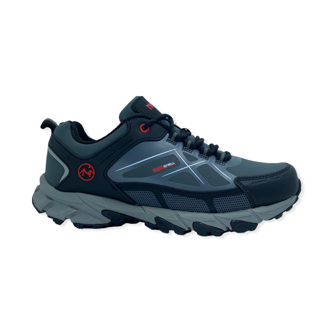 Zapatilla trekking TRAIL TEXTIL HEAT GRIS  ROJO