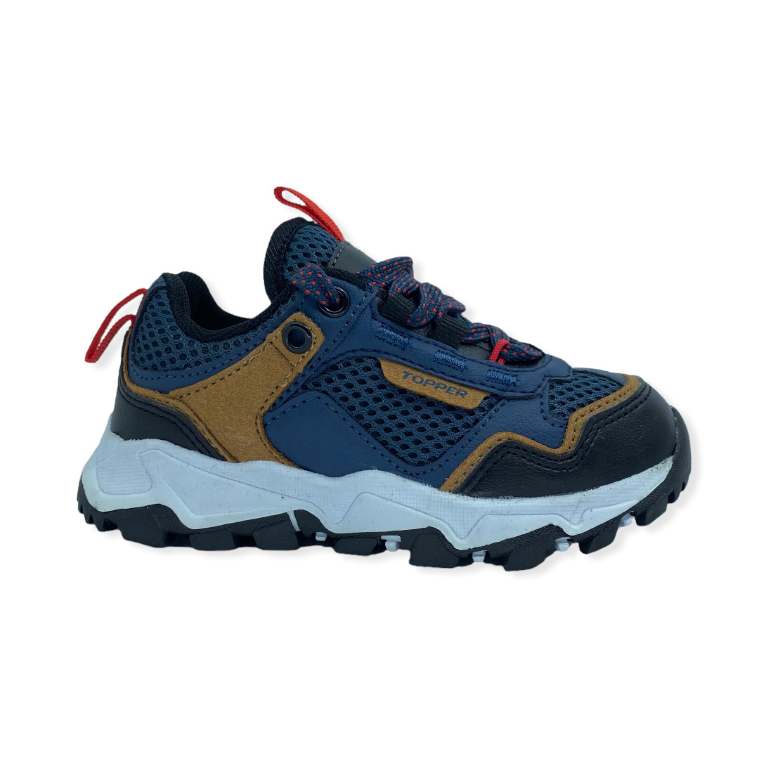 Zapatilla urbano EVER KIDS AZUL/MARRON ROJO