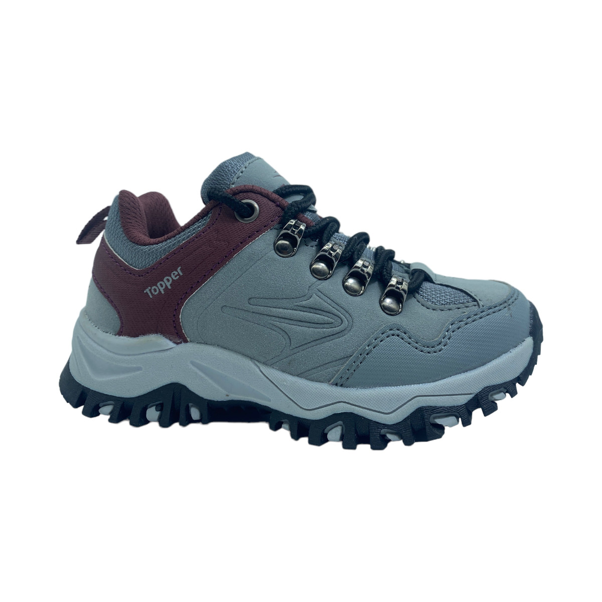 Zapatilla trekking GONDOR III KIDS GRIS/BORDO