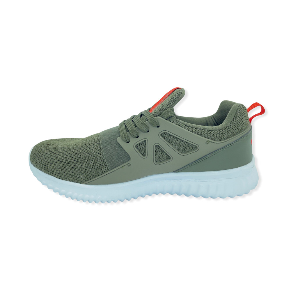 Zapatilla running MAMBA OLIVA OSCURO/ROJO