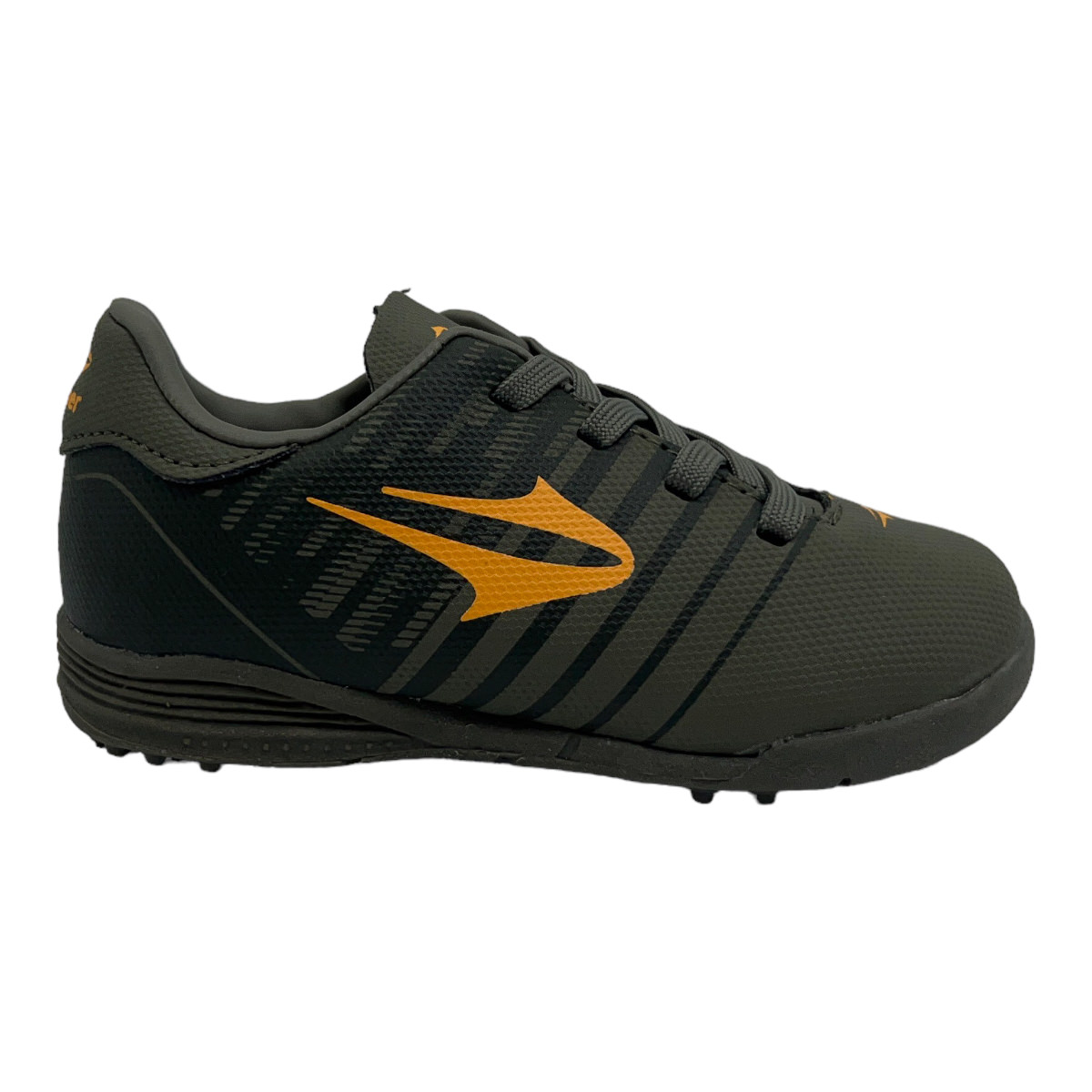 Zapatilla futbol f5 KAISER II KIDS OLIVA NIGHT NARANJA POP