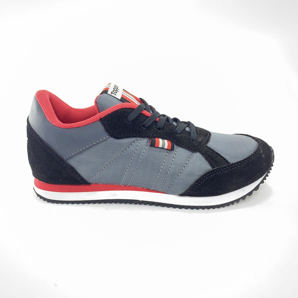 Zapatilla urbano THEO KIDS /GRIS CASTLE/ROJO