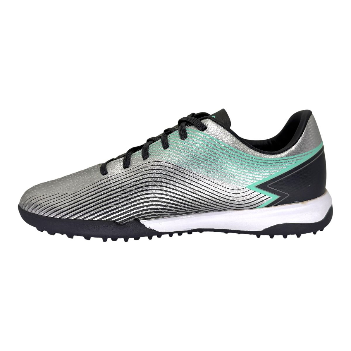 Zapatilla futbolf5 STINGRAY 3 MATCH TF PLATA VERDE