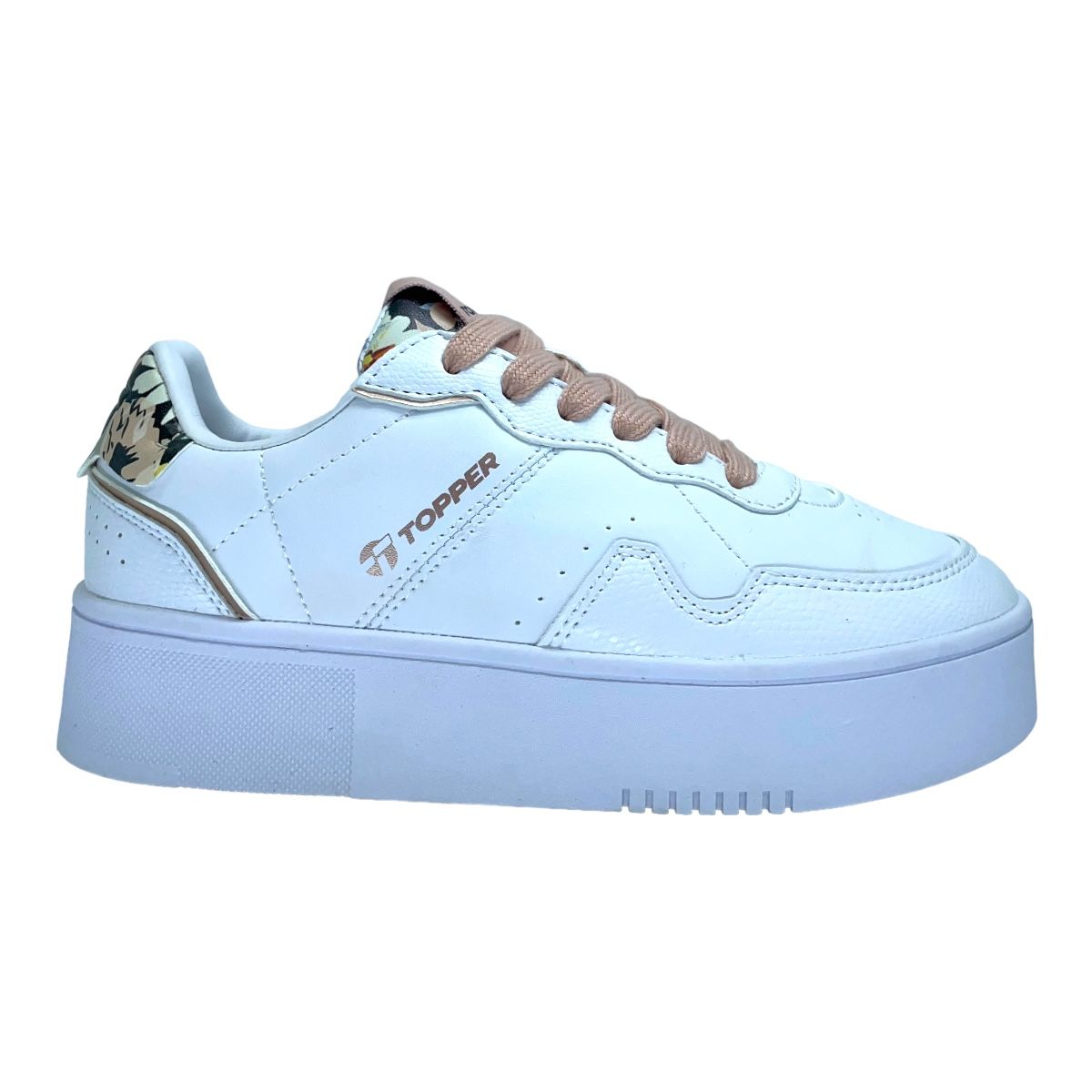 Zapatilla urbano TERRE PRINT PLATAFORMA BLANCO