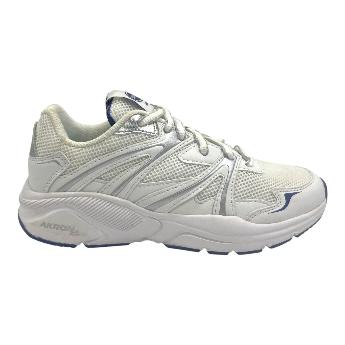 Zapatilla running AKRON 2 MIL BLANCOAZUL PLATA