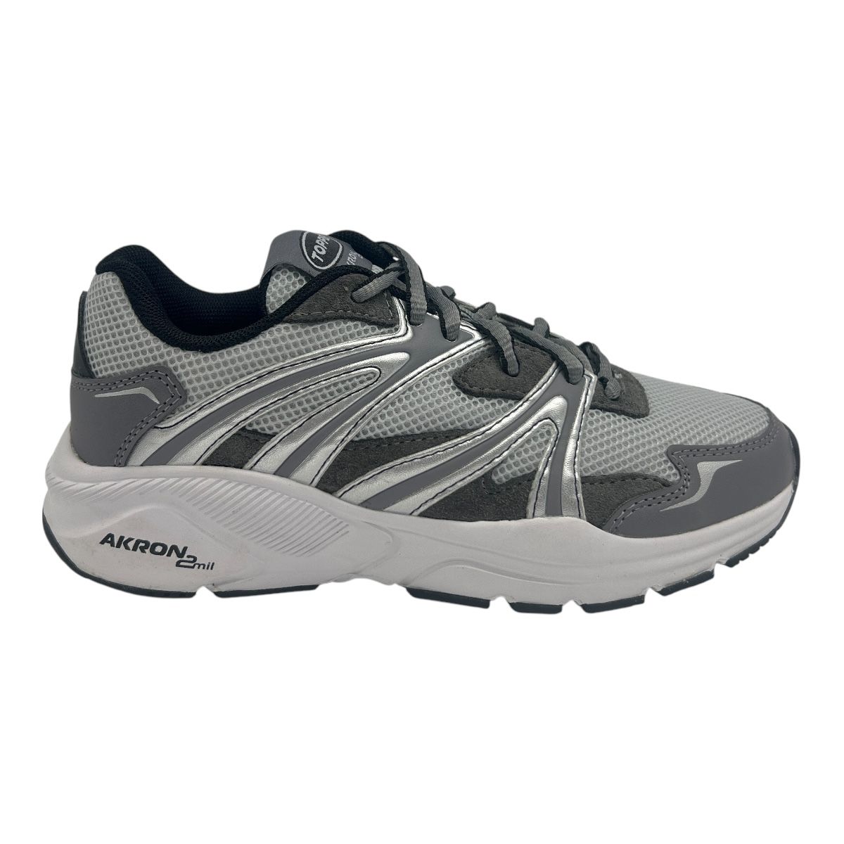 Zapatilla running AKRON 2MIL GRIS MICRO/PLATA