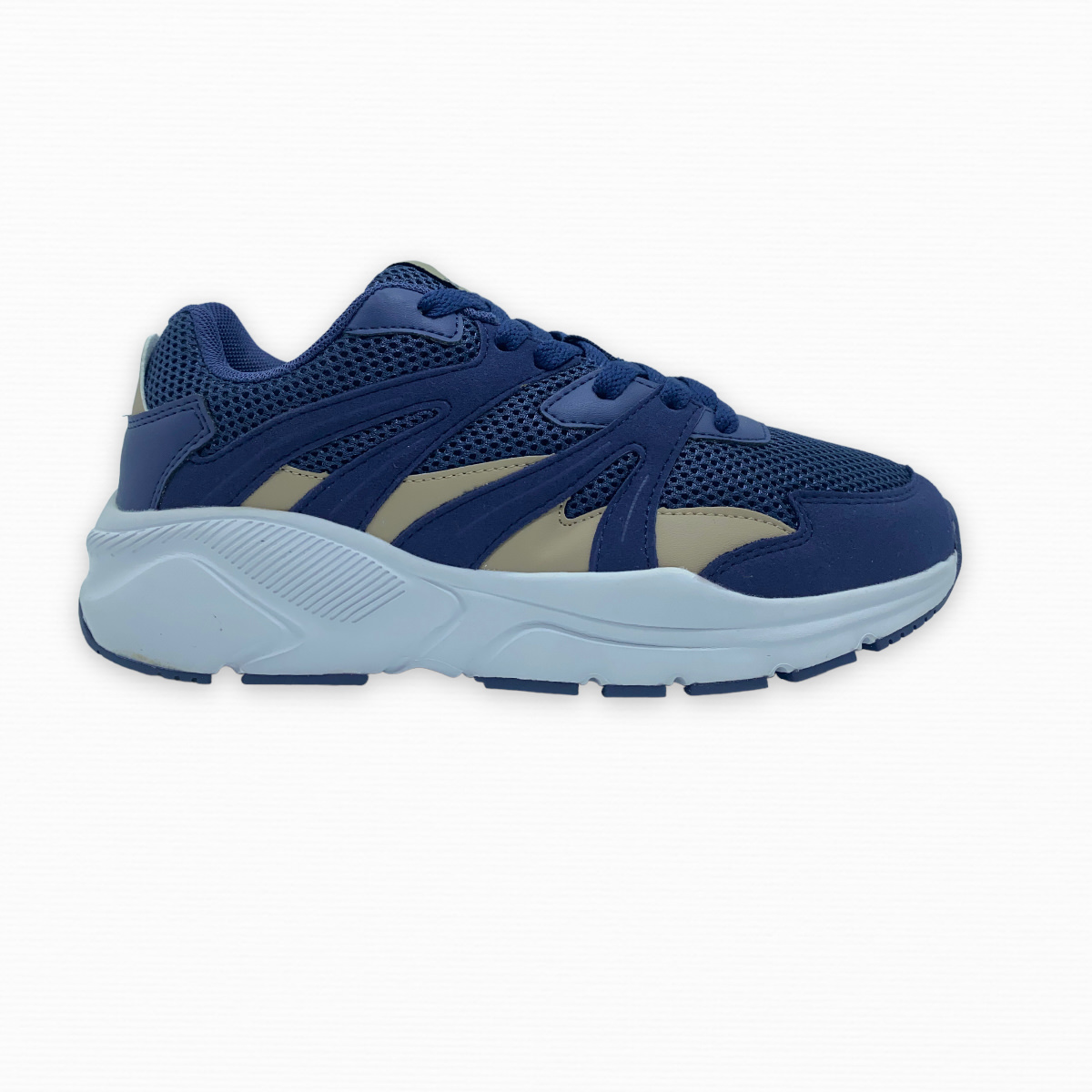Zapatilla urbano AKRON AZUL CROWN-BEIGE HUMUS